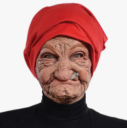 Latexmaske Gesicht für Damen, Herren und Grosseltern