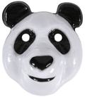 Pandamaske aus Plastik für Erwachsene