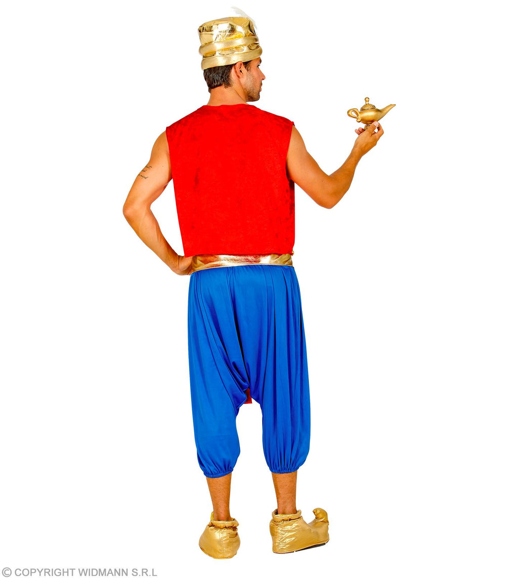 Aladdin Kostüm mit Weste, Hose, Turban und Gürtel