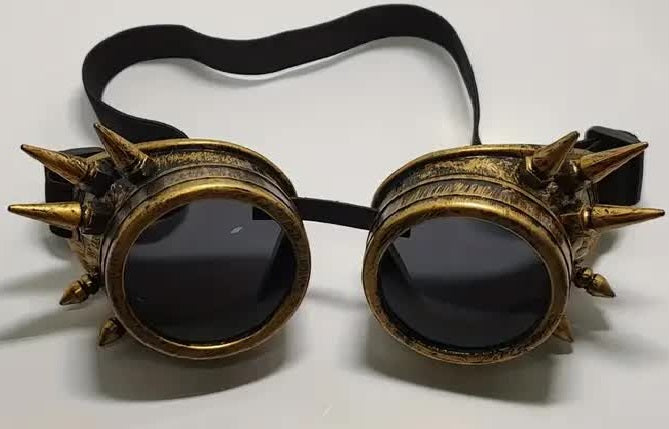 Steampunk Brille mit Spikes – Festival