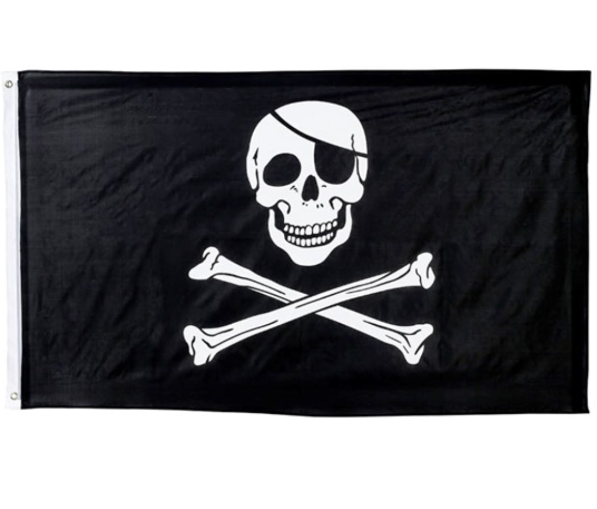 Piratenfahne mit Totenkopf