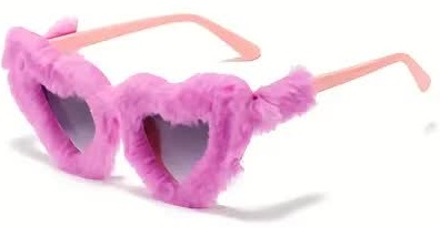 Herzbrille mit Plüsch – Après-Ski