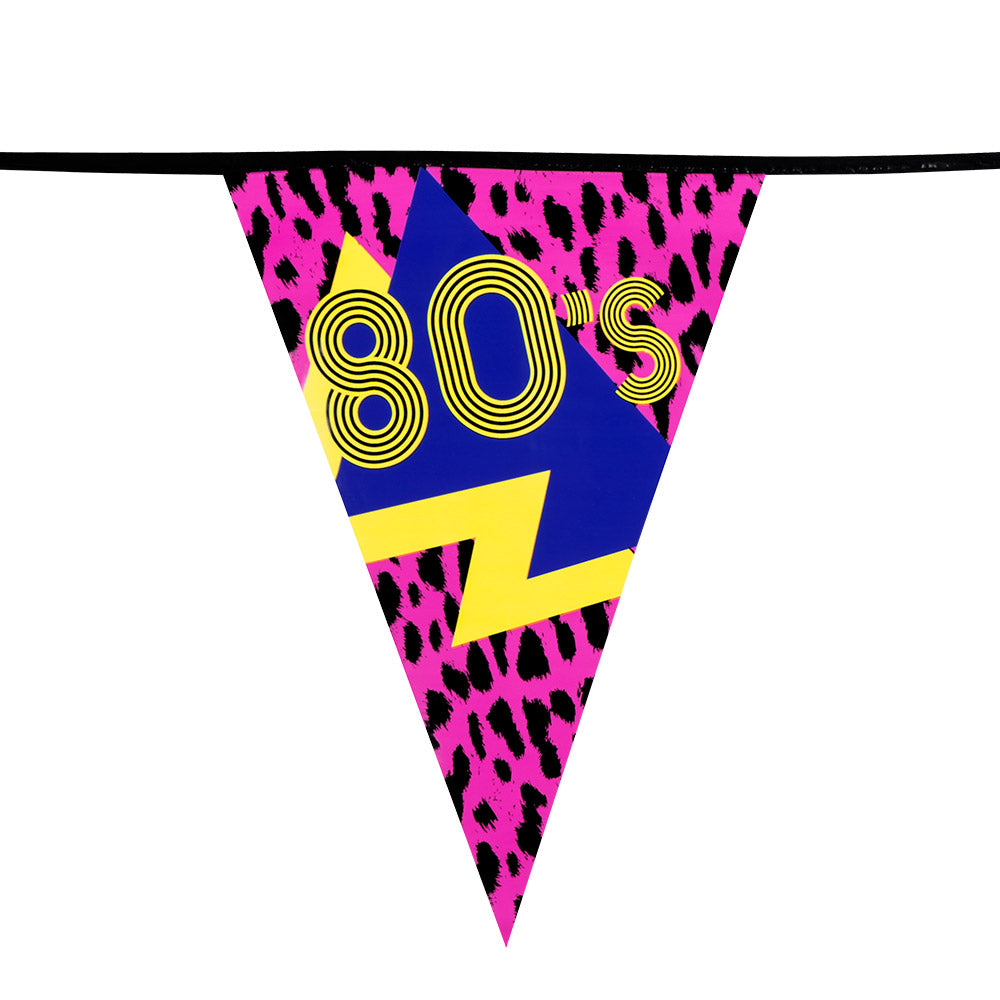 80er Jahre Wimpelkette – Girlande