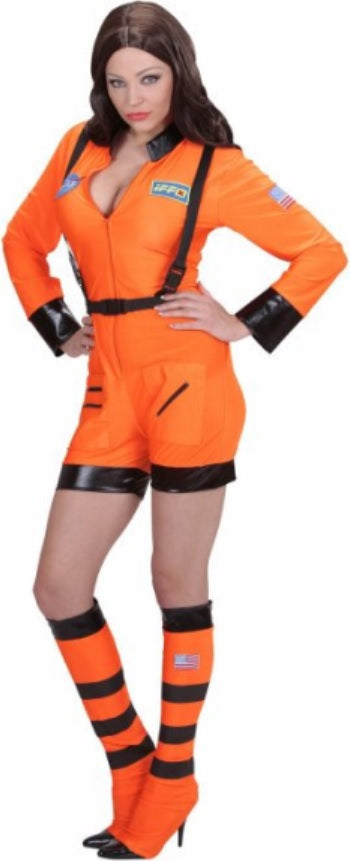 Kurzes Astronautinnen Kostüm für Damen