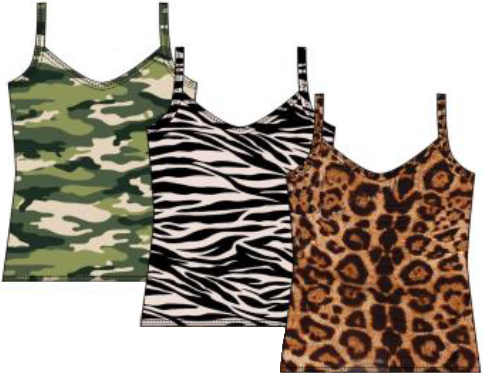 Leoparden Tanktop mit Spaghettiträgern