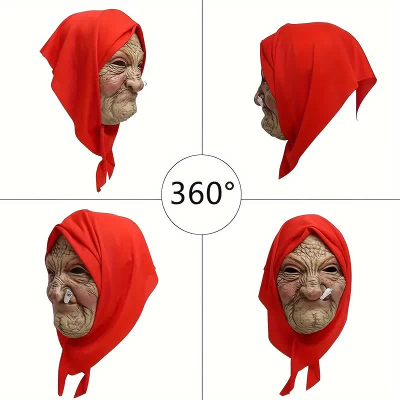 Latexmaske Gesicht für Damen, Herren und Grosseltern