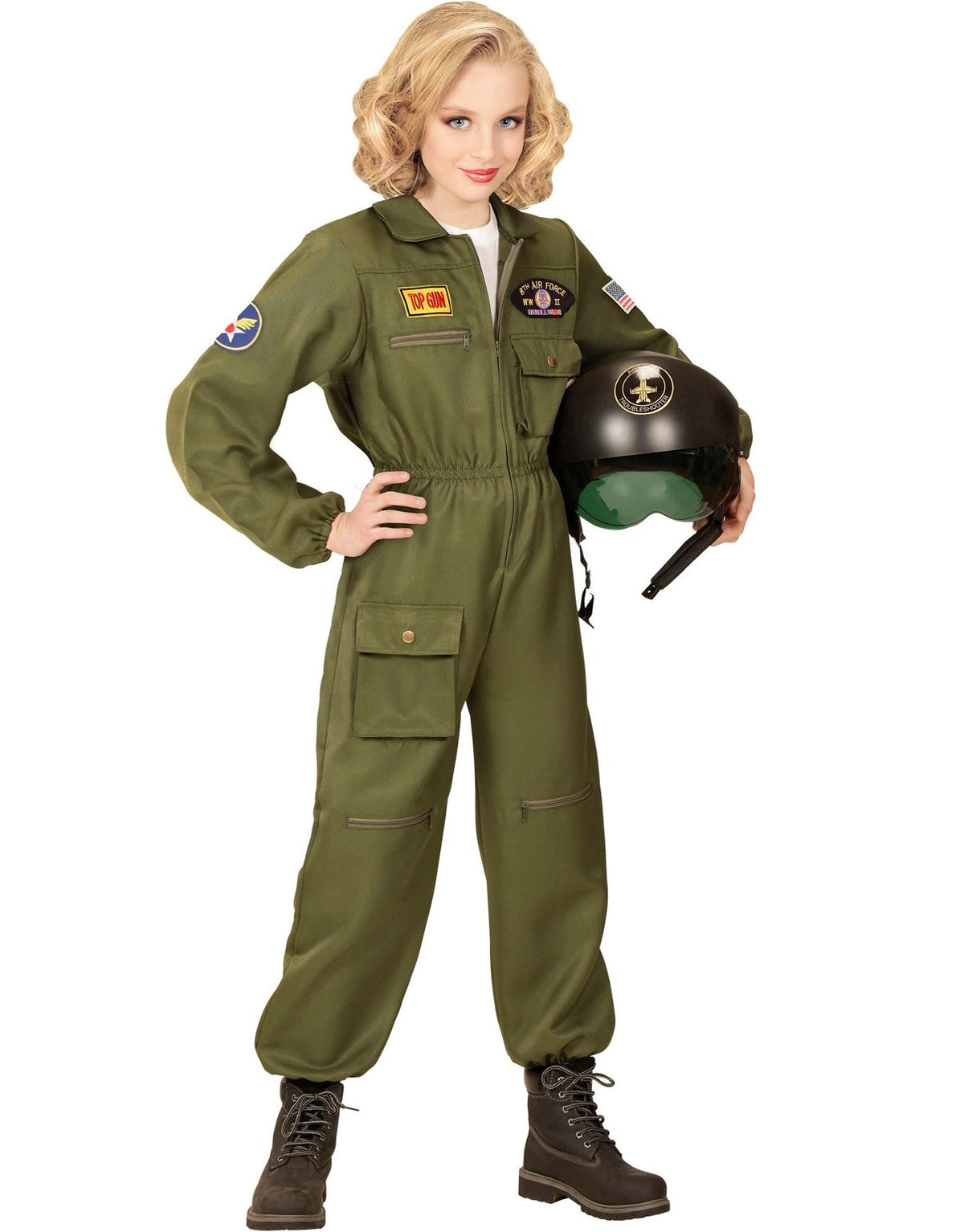 Jet Pilot Kostüm für Kinder, Mädchen und Jungen