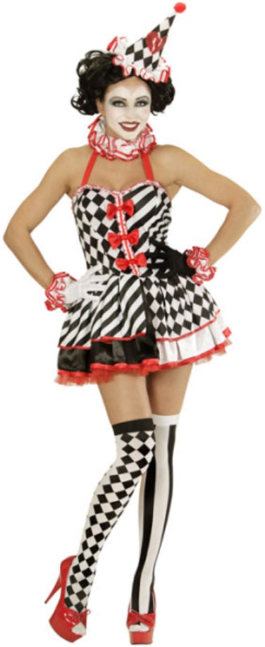 Harlekin Horrorpuppe Kostüm Lady Cirque