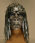 Alien Maske mit Lametta-Haaren – Space