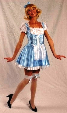 Dorothy Kostüm mit Haarreif und Strümpfen