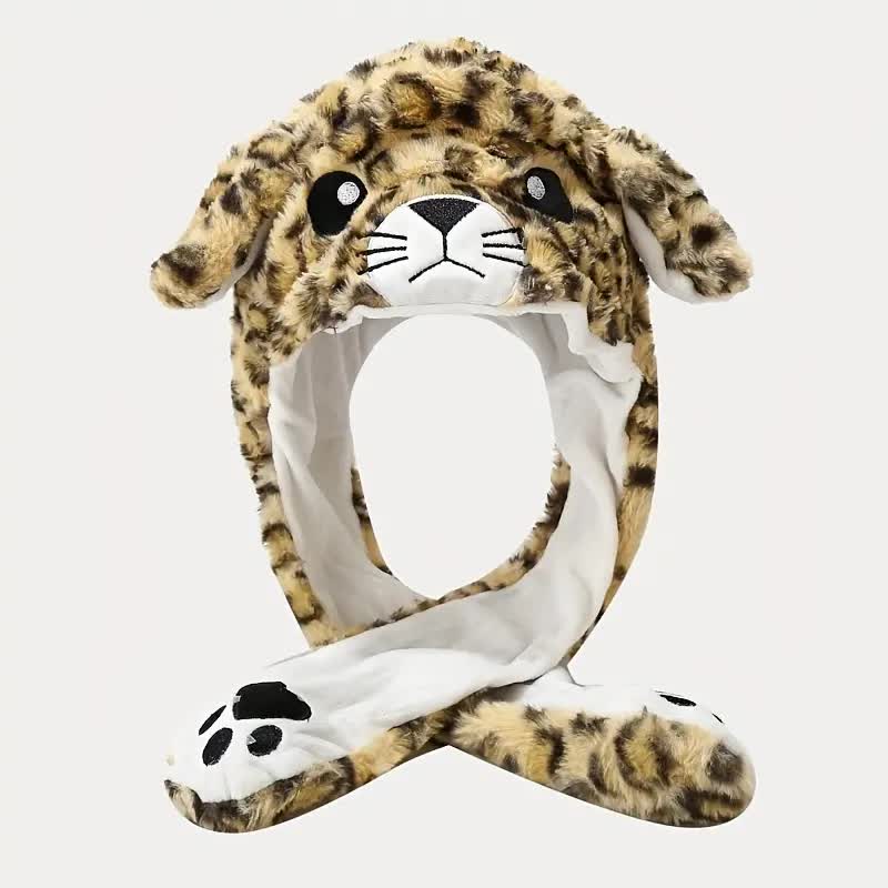 Leoparden Mütze mit Wackelohren
