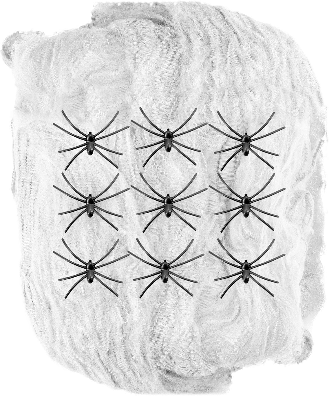 Spinnennetz mit Spinnen – Halloween Dekoration