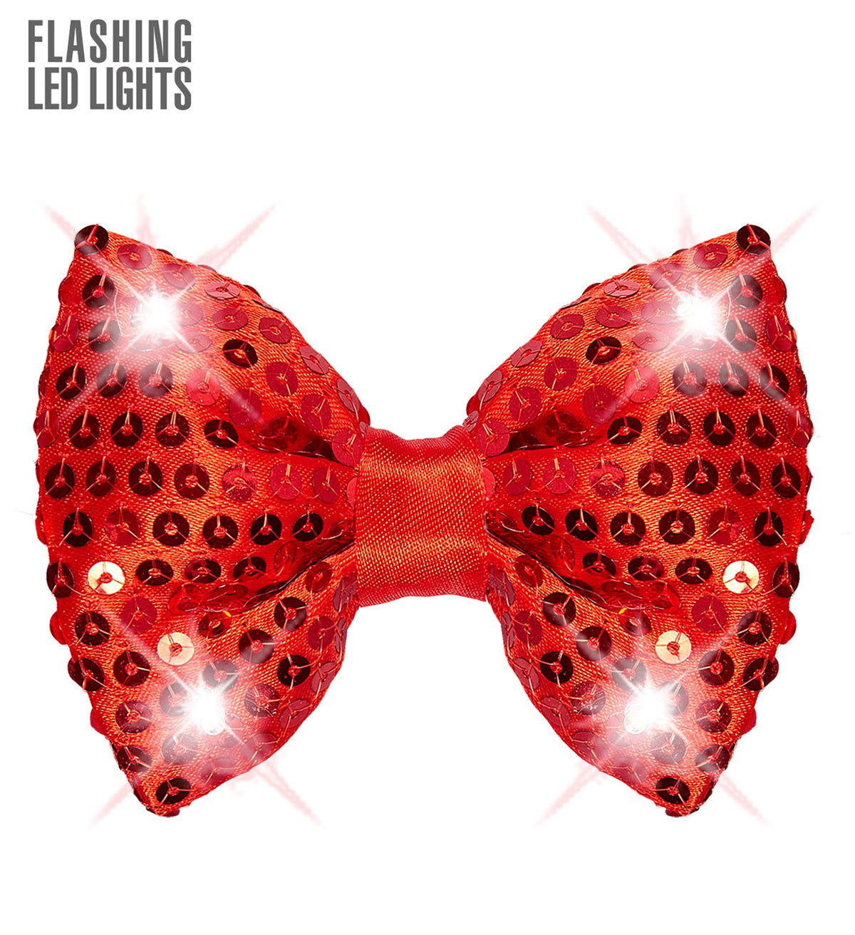 Pailletten-Fliege mit LED-Licht