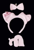 Schweine Set – Ohren, Fliege & Schwanz