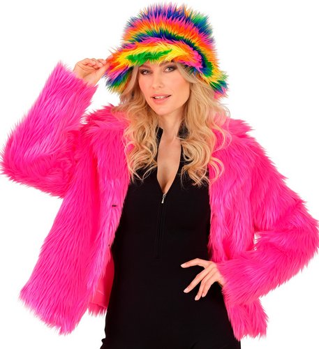 Kurze Plüschjacke Damen – 80er Fake Fur