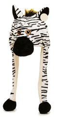 Zebra Mütze aus Plüsch – Tiermütze Safari