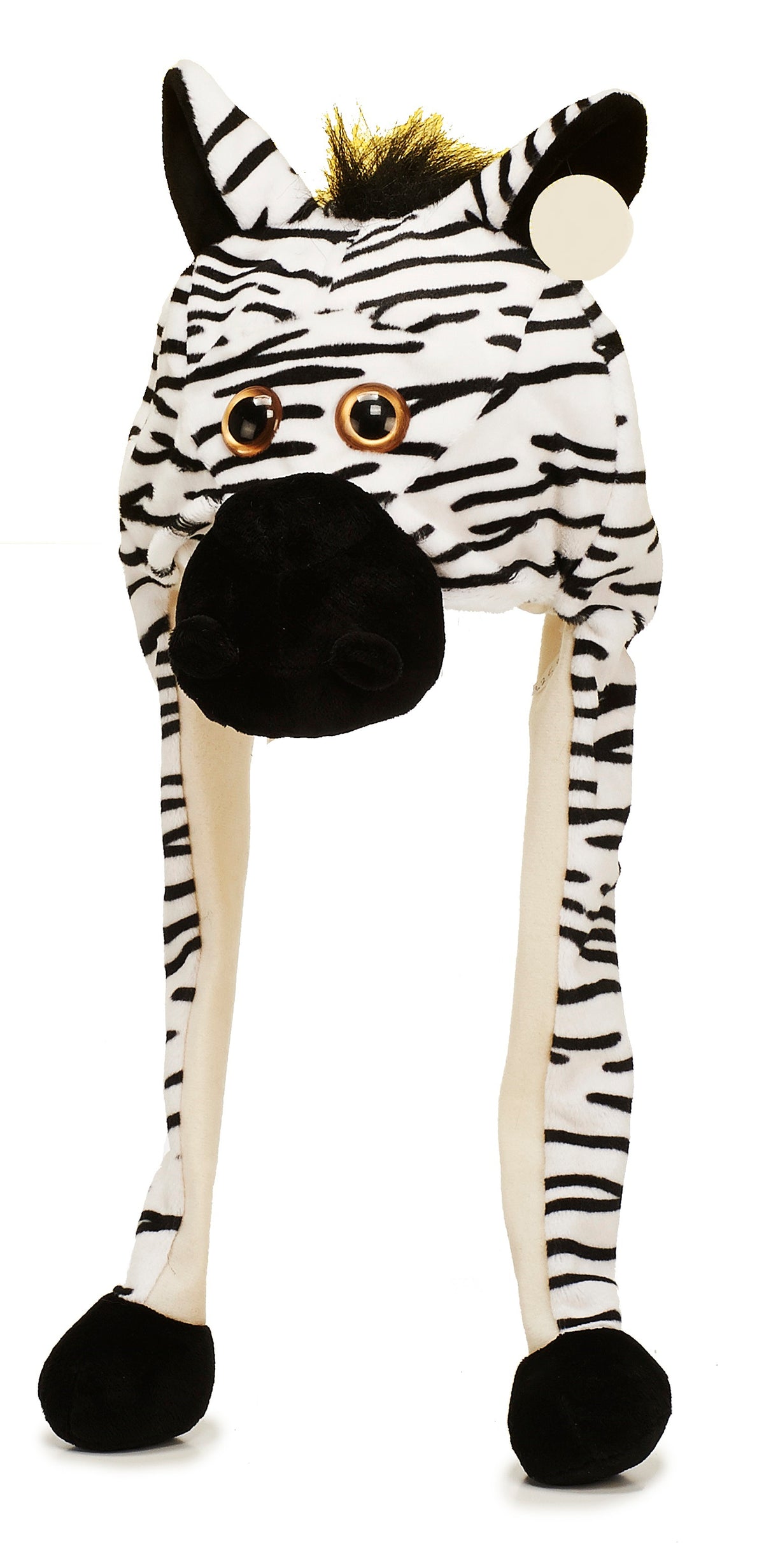 Zebra Mütze aus Plüsch – Tiermütze Safari