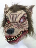 Werwolf Maske mit Kunstfellbesatz