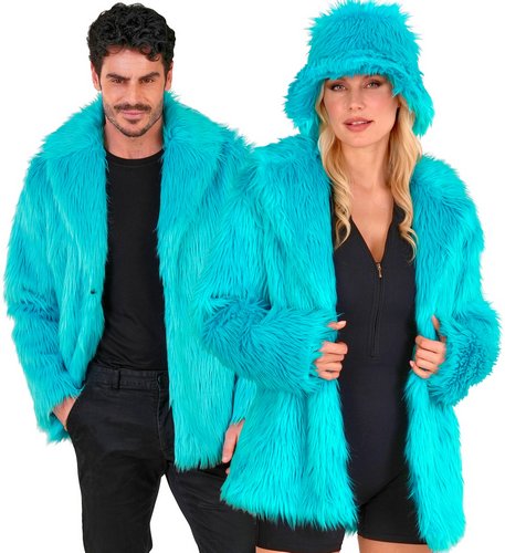 Lange Plüschjacke Unisex – Fake Fur Jacke