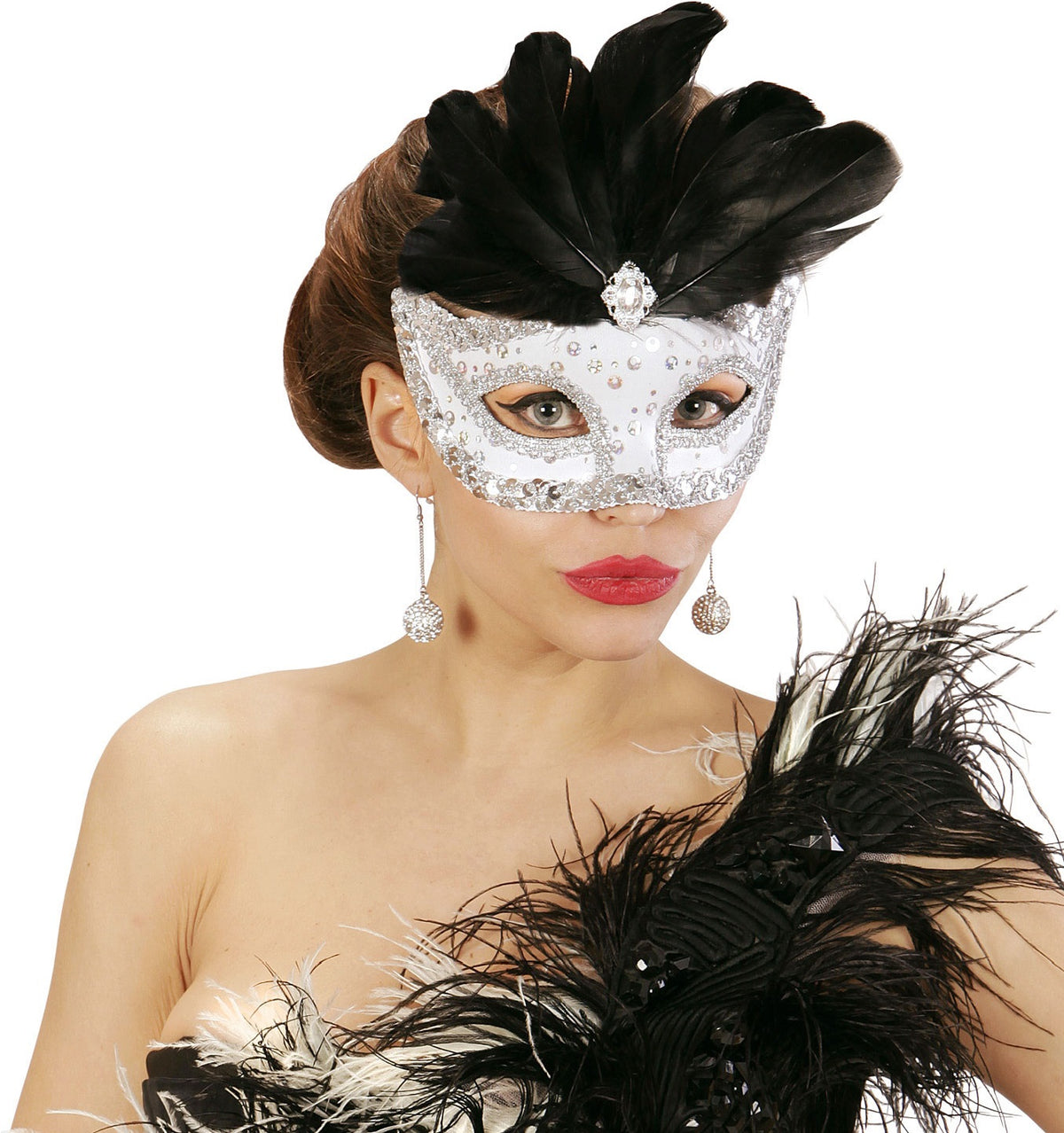 Augenmaske mit Federn – Fifty Shades Venedig
