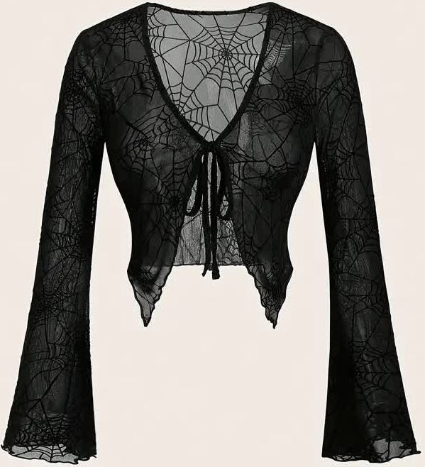 Spinnennetz Bolero – Halloween Jäckchen