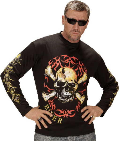 Ghost Rider Hemd – Rocker Totenkopf Shirt