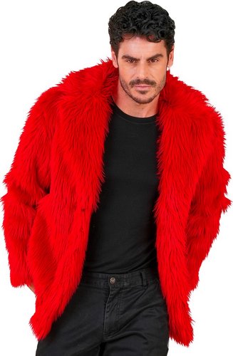 Lange Plüschjacke Unisex – Fake Fur Jacke