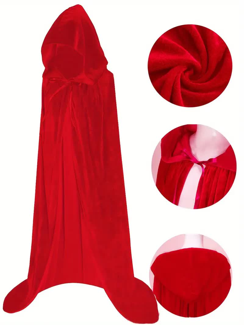 Samtumhang mit Kapuze – Vampir & Hexe