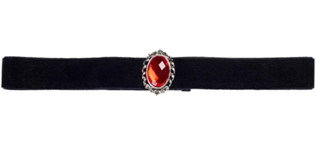 Samthalsband – Vampir & Burlesque Choker
