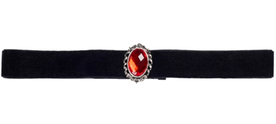 Samthalsband – Vampir & Burlesque Choker