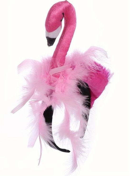 Flamingo Set – Haarreif & Federboa