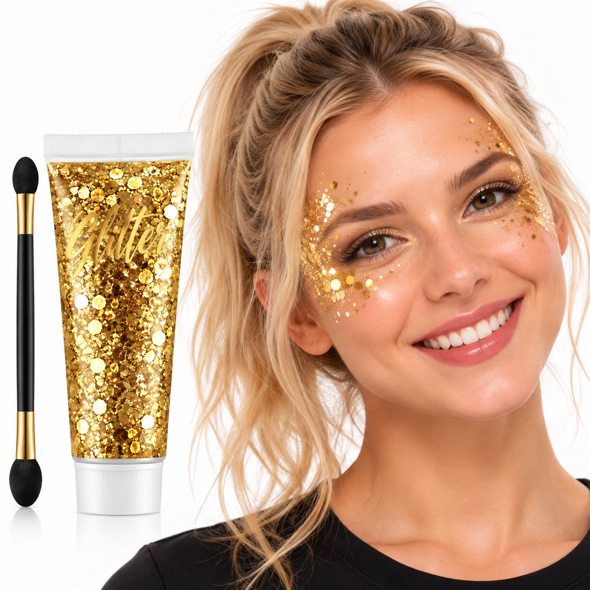 Glitzer Gel für Gesicht & Körper Make-Up
