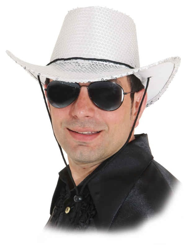 Pailletten Cowboyhut für Erwachsene