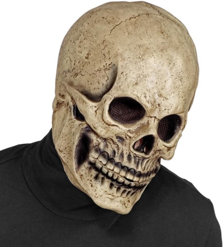 Totenschädel Maske für Halloween und Voodoo Motto