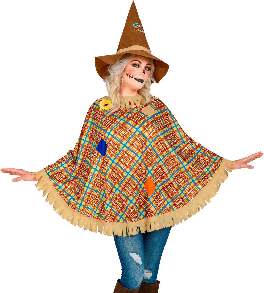 Poncho mit Hut – Vogelscheuche & Hexe