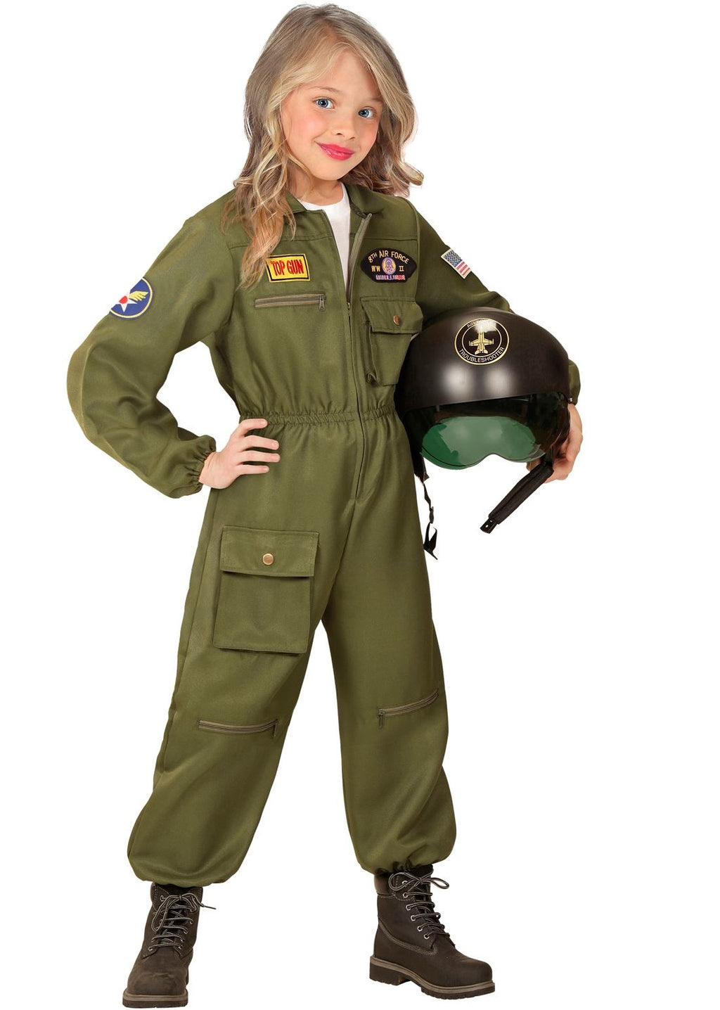 Jet Pilot Kostüm für Kinder, Mädchen und Jungen