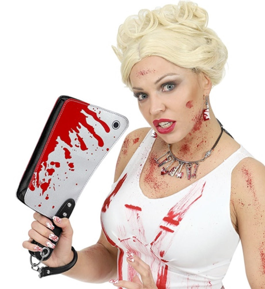 Zombie Tasche mit Beil – Halloween Handtasche