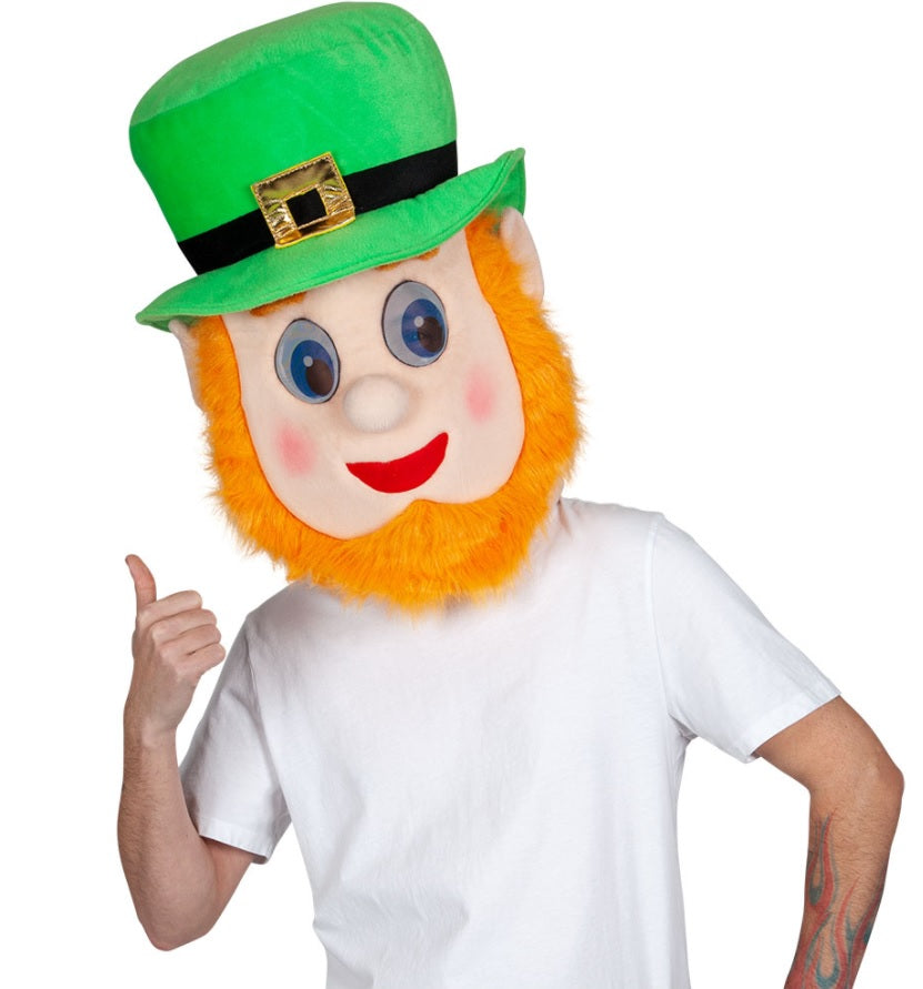 St. Patrick's Day Maske Kobold mit Hut