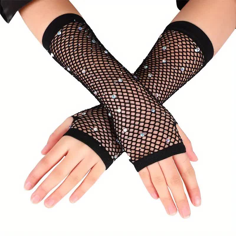 Netzhandschuhe fingerlos – Punk Party