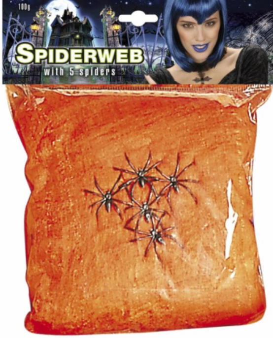 Spinnennetz mit Spinnen – Halloween Dekoration