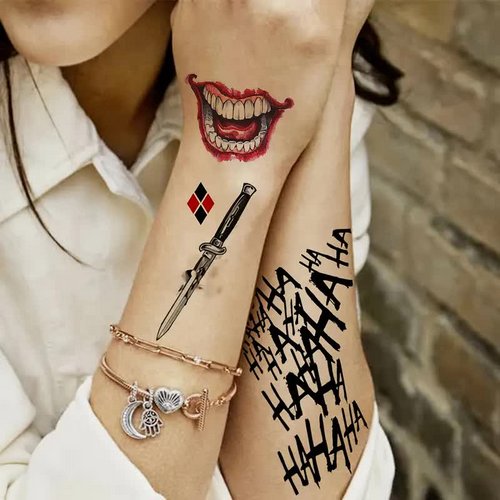 Joker & Harley Quinn Tattoo Set
