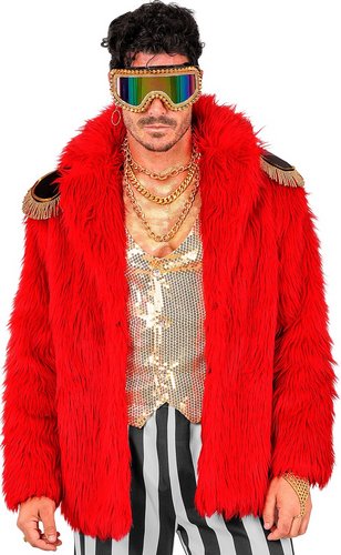 Lange Plüschjacke Unisex – Fake Fur Jacke