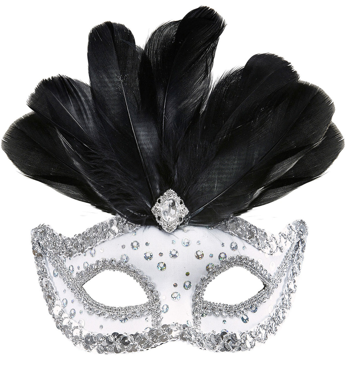 Augenmaske mit Federn – Fifty Shades Venedig