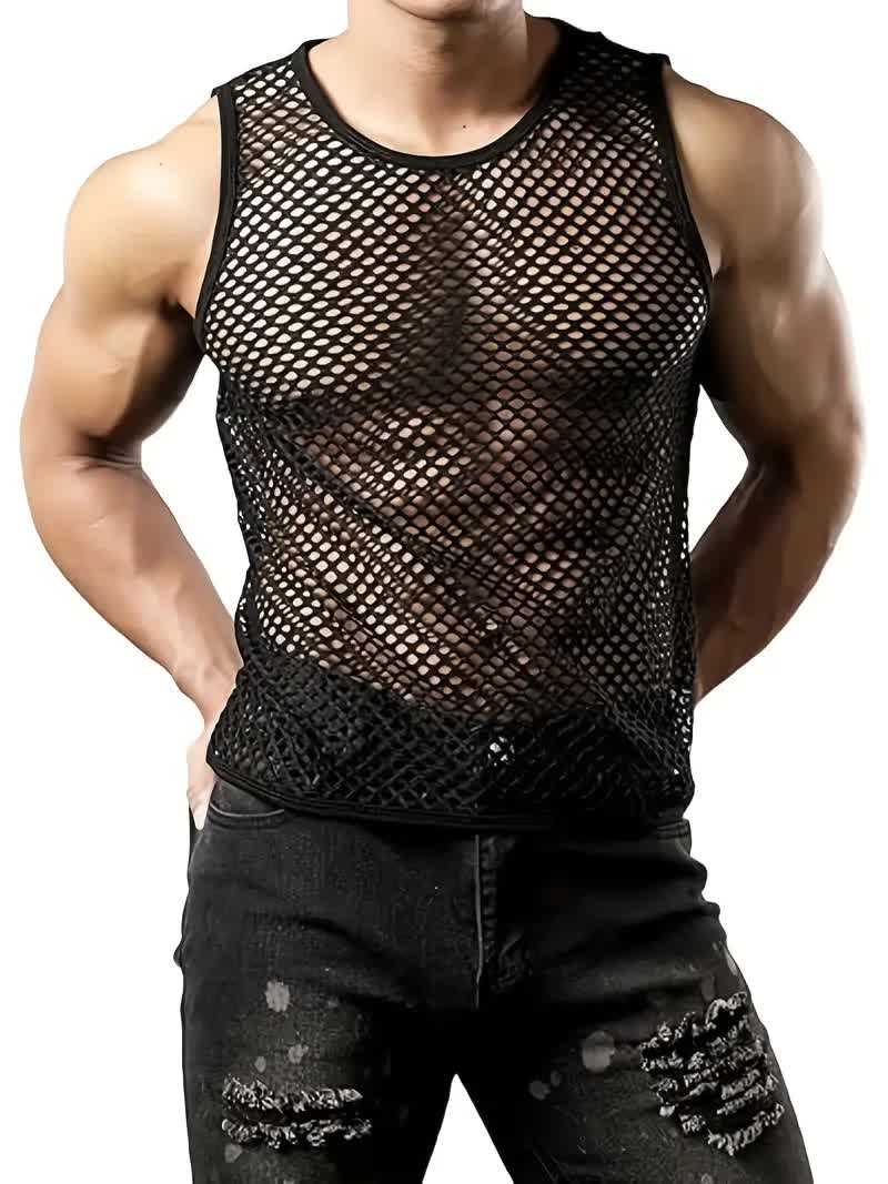 Netz Tanktop – Netzshirt ärmellos