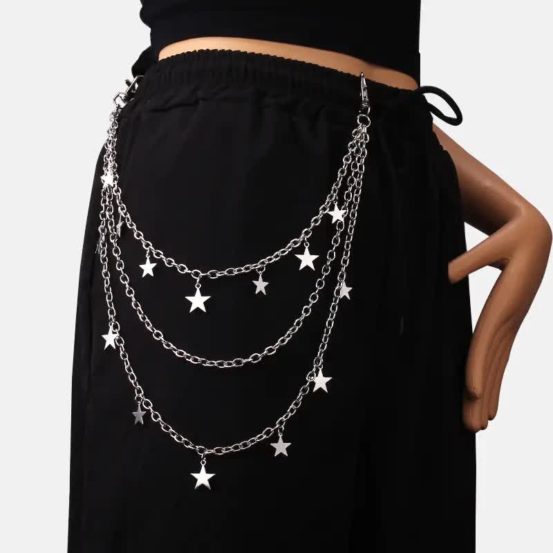 Hosenkette mit Sternen – Gothic Punk