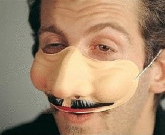 Halbmaske Mann aus Plastik