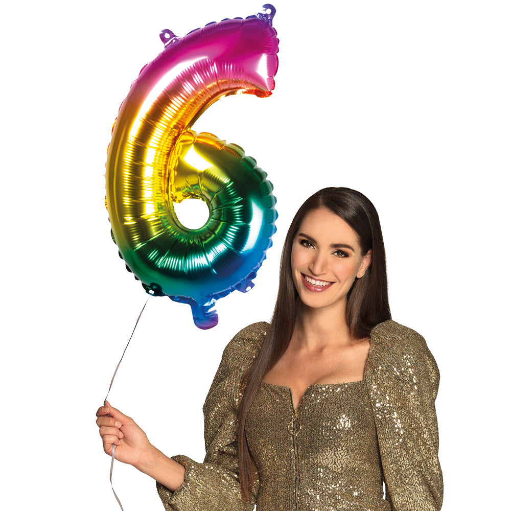 Folienballon Zahl 6 – Geburtstag Deko