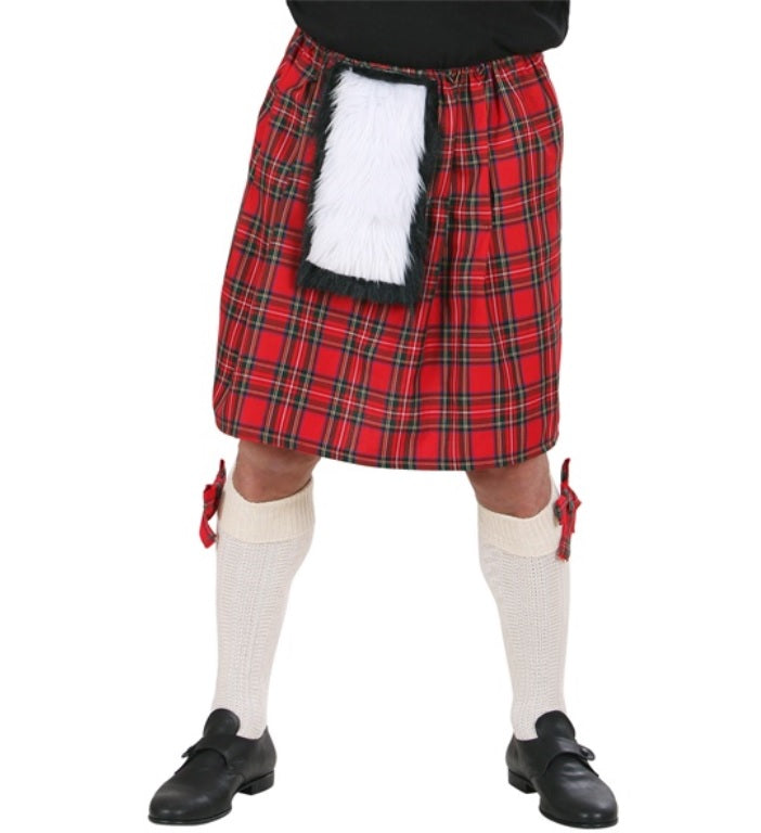 Kilt – Schottenrock mit Kunstfellbesatz