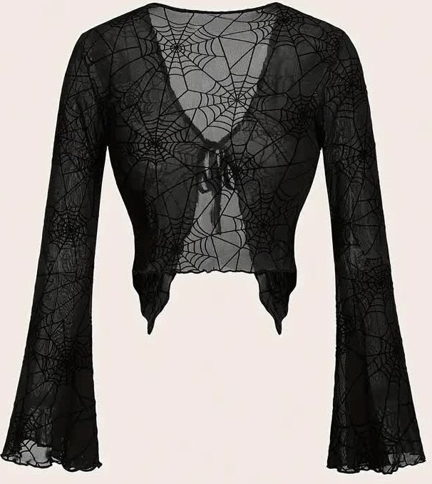 Spinnennetz Bolero – Halloween Jäckchen