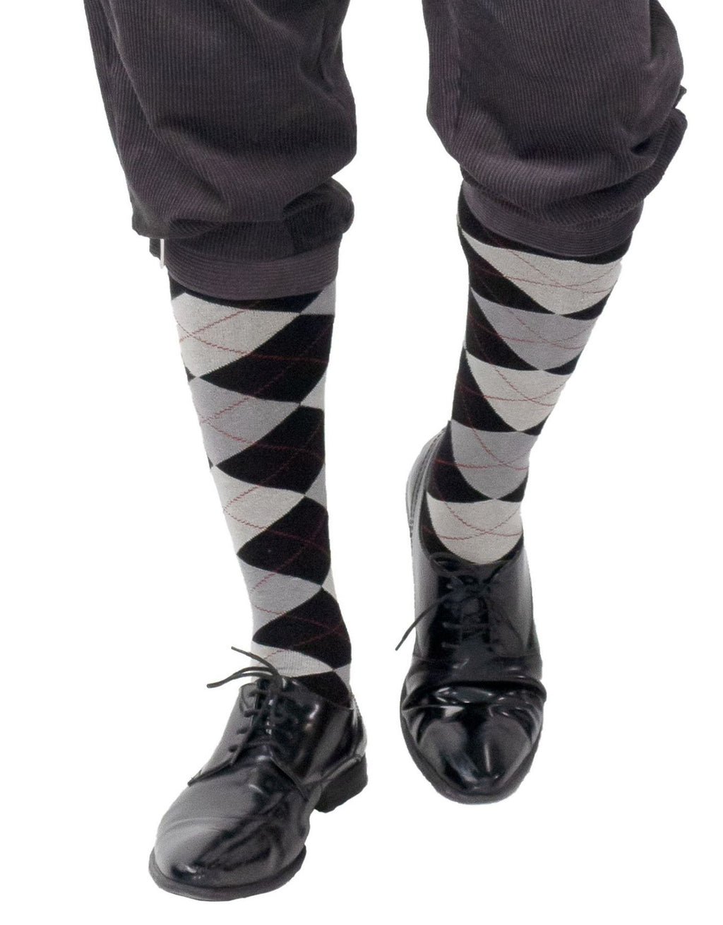 Kniesocken mit Rautenmuster